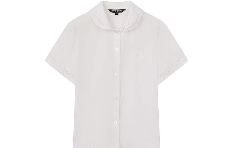 Teenie Weenie Shirts Women's White Double Collar Moderate Other