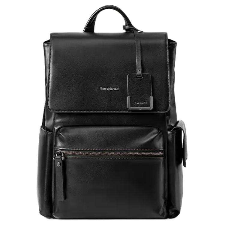 SAMSONITE Cow Leather With Synthetic Leather Laptop Bag Men's Black