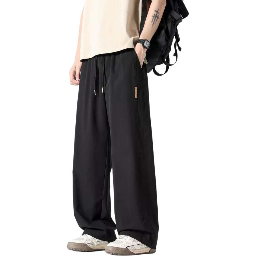 Tonlion Casual Pants Men's Moderate Straight Fit Pants