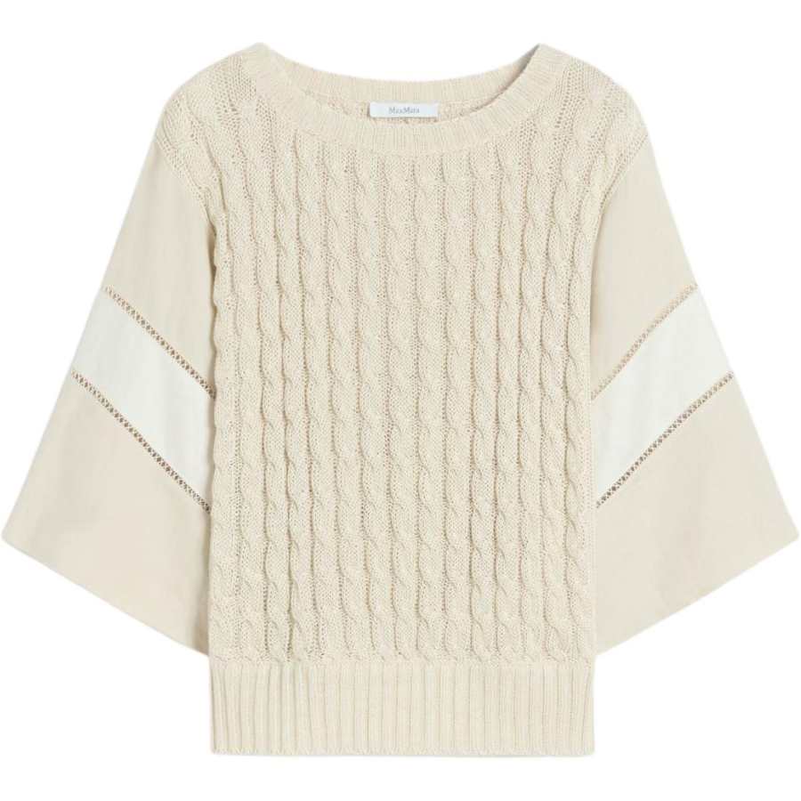 MaxMara MaxMara cable-knit panelled sweater