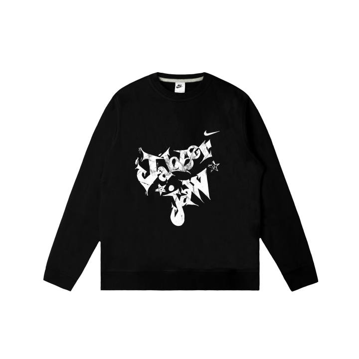 Nike Nike Club Sweatshirts Men's Black Crew Neck Moderate Regular