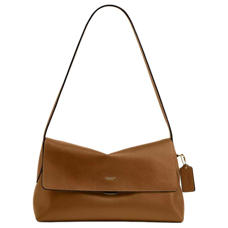 COACH Chelsea Cow Leather Shoulder Bag Large Women's Olive