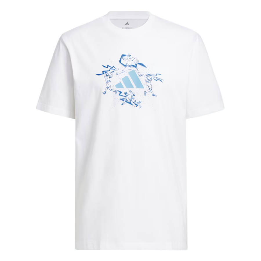 Adidas Adidas T Shirts Men's White Crew Neck Moderate