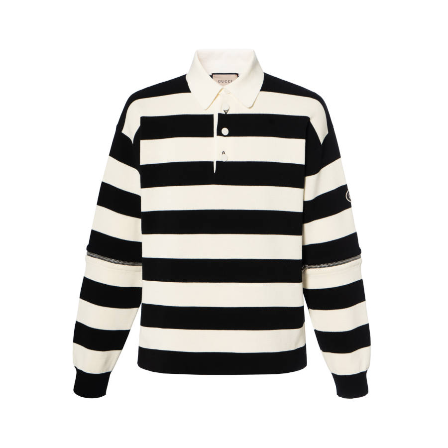 GUCCI SS23 Polo Shirt Men's Black White