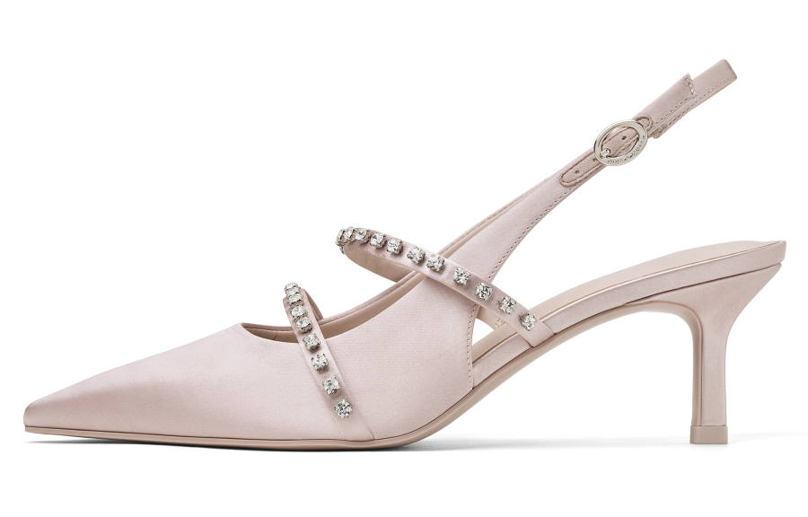 CHARLES&KEITH Small Ck Fabric One Strap Sandals 6.3CM Women's