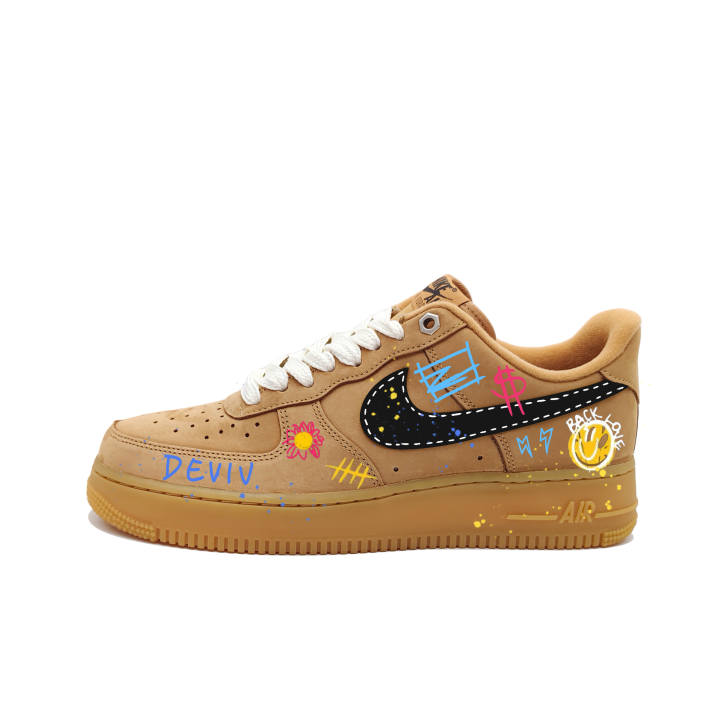 Nike Nike Air Force 1 Skateboard Shoes Unisex Low Top Brown