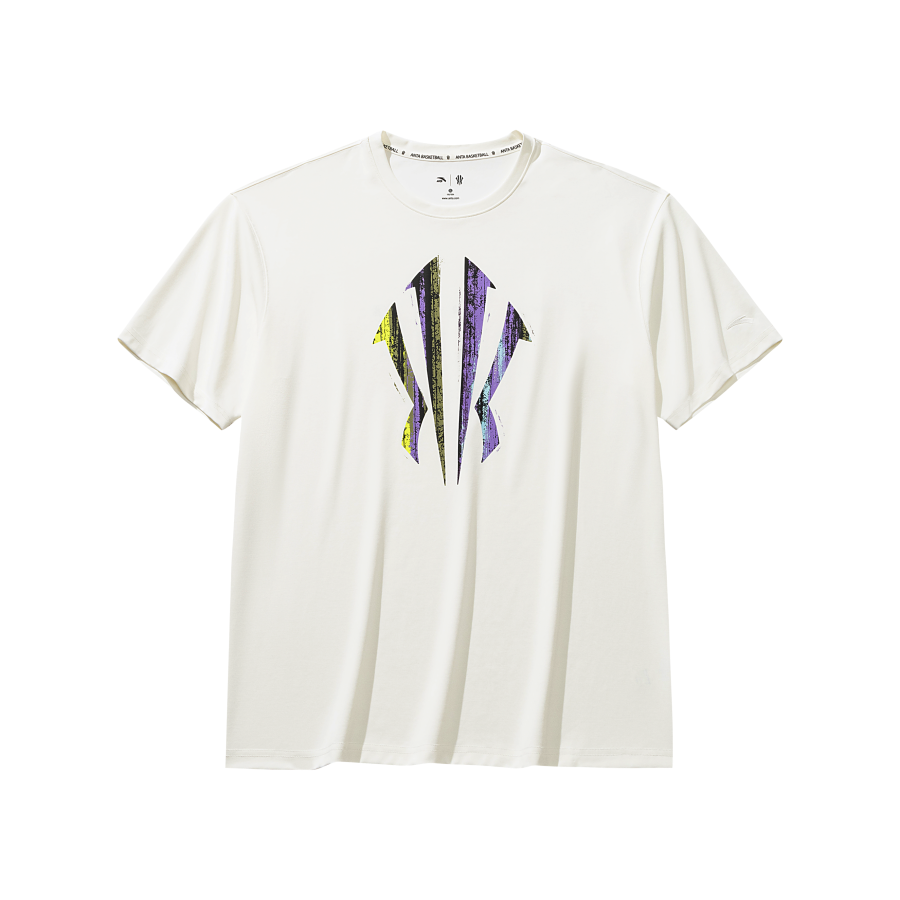 Anta Short Sleeved T Shirts Unisex Vanilla White