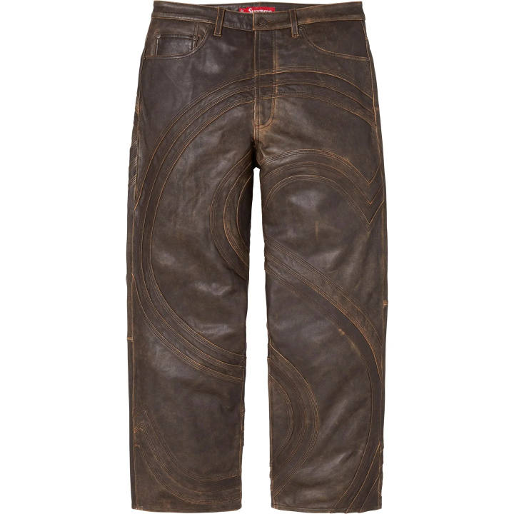 Supreme Supreme SS26 WEEK1 S Logo Leather Baggy 5 Pocket Jean Jeans Unisex