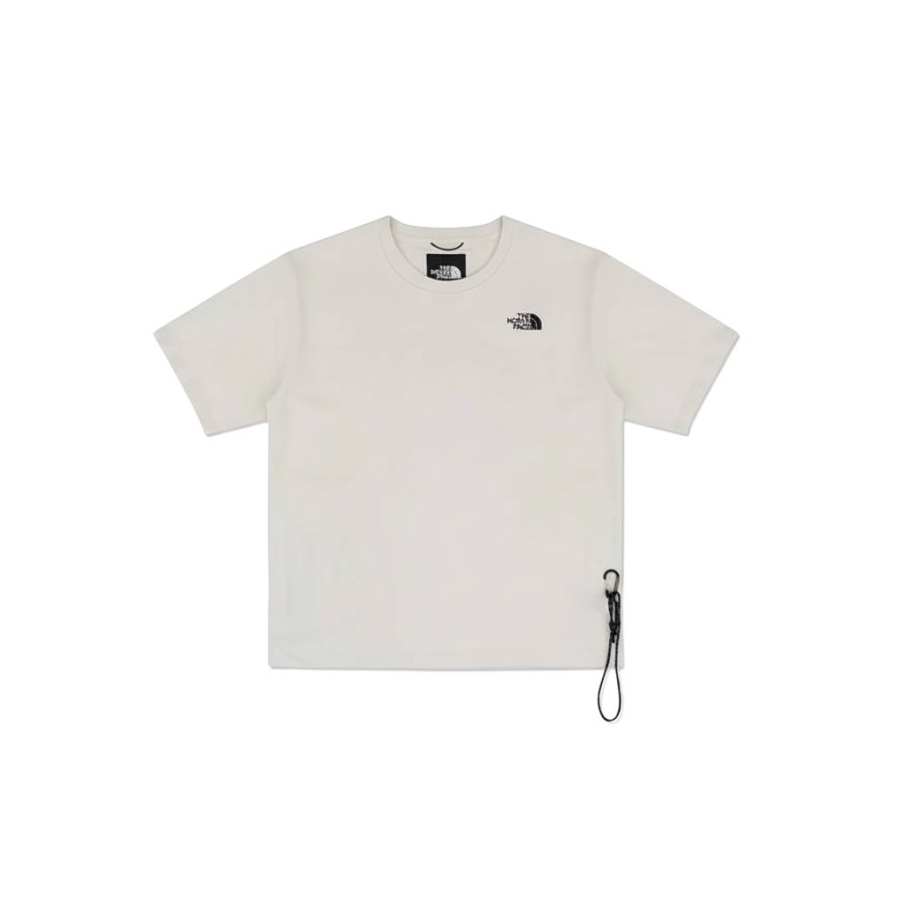 THE NORTH FACE T Shirts Men's QLI/Dune White Crew Neck Thickened
