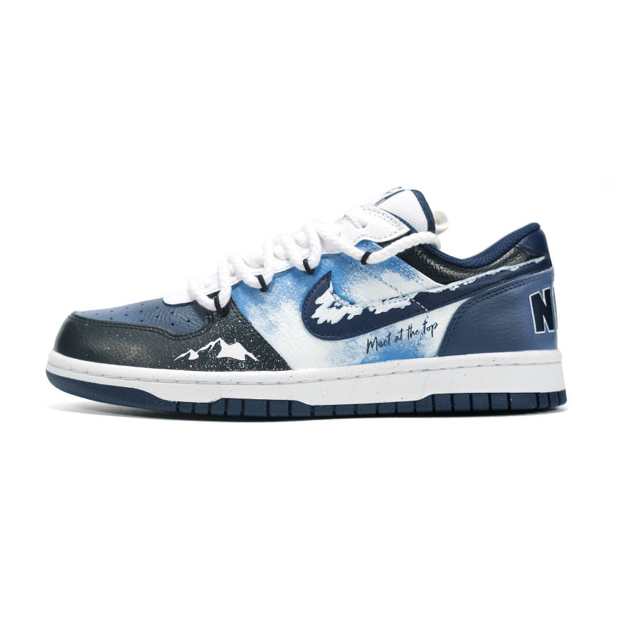 Nike Nike Big Peak Realm Synthetic Leather, Leather Low top Skateboard Shoes Men's White Blue