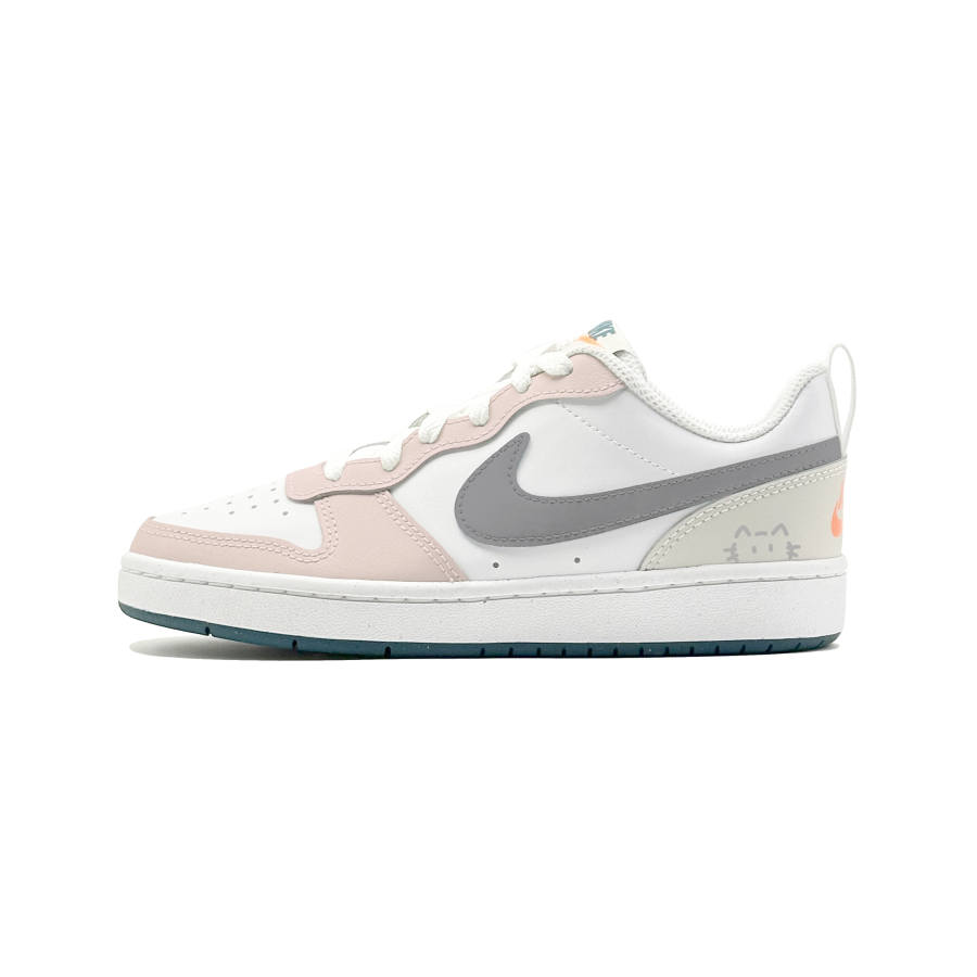 Nike Nike Court Borough 2 Cherry Blossom Jelly Leather Low top Kids' Skateboarding Shoes Teenagers