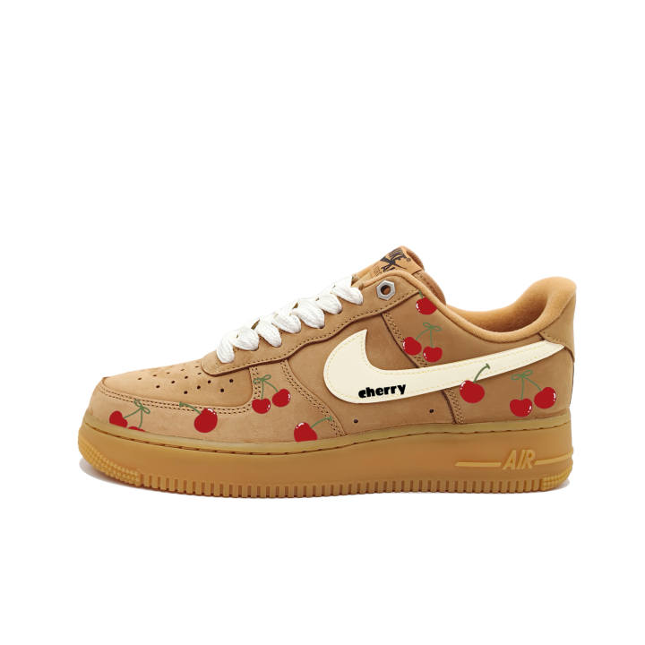 Nike Nike Air Force 1 Cherry 2.0 MH In Every Beat Suede Height Increasing Abrasion Resistant Low top Skateboard Shoes Unisex