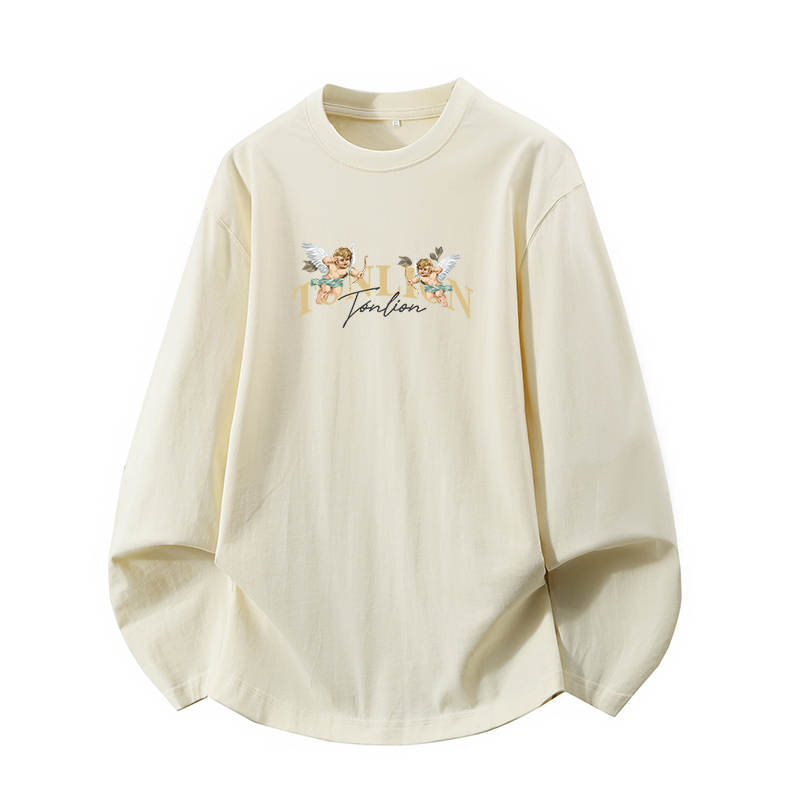 Tonlion T Shirts Unisex Crew Neck Moderate Straight Fit