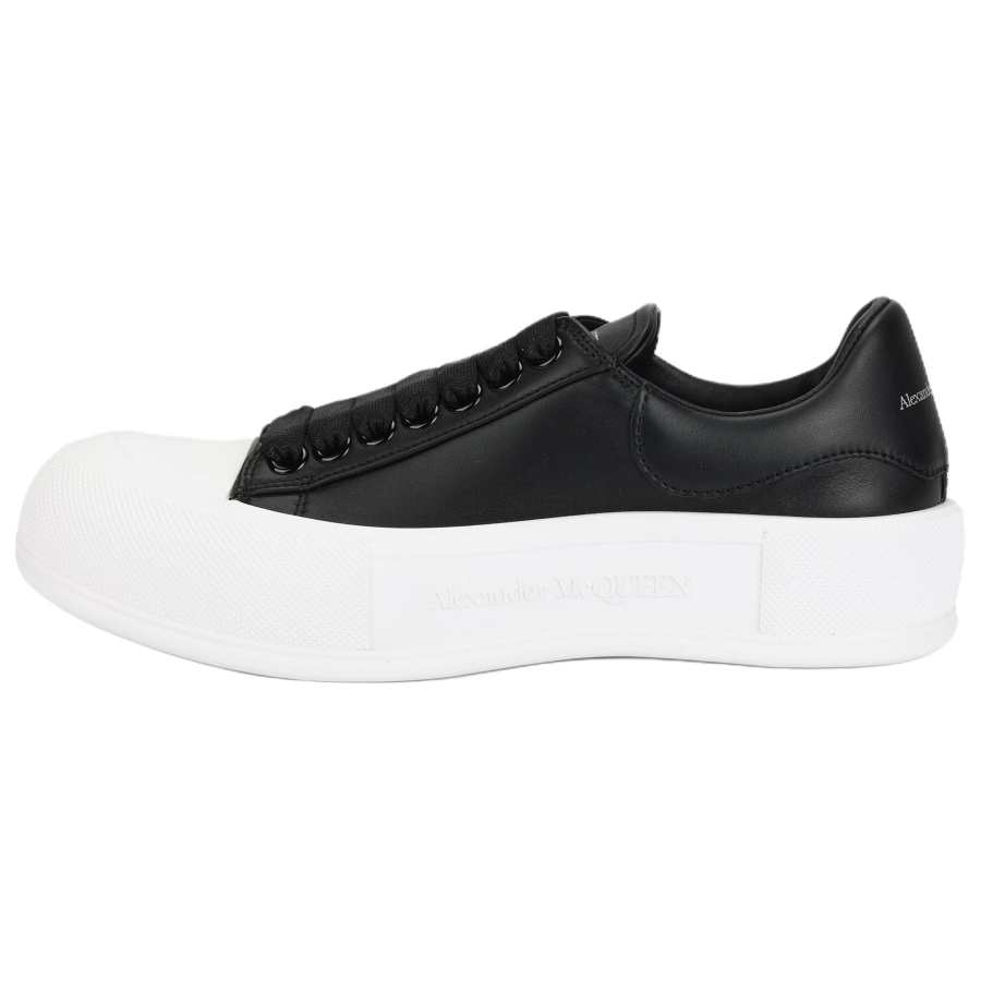 Alexander McQueen Deck Skate Plimsoll Shoes 'Core Black White' Women's