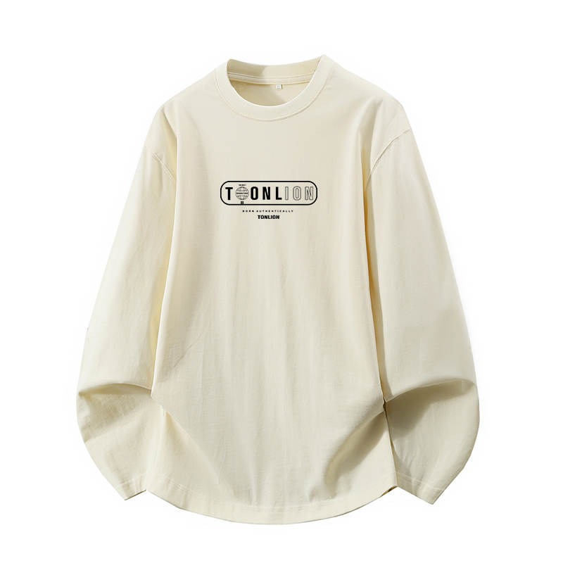 Tonlion T Shirts Unisex Crew Neck Moderate Straight Fit