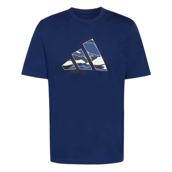 Adidas Adidas T Shirts Men's Dark Blue Crew Neck Moderate