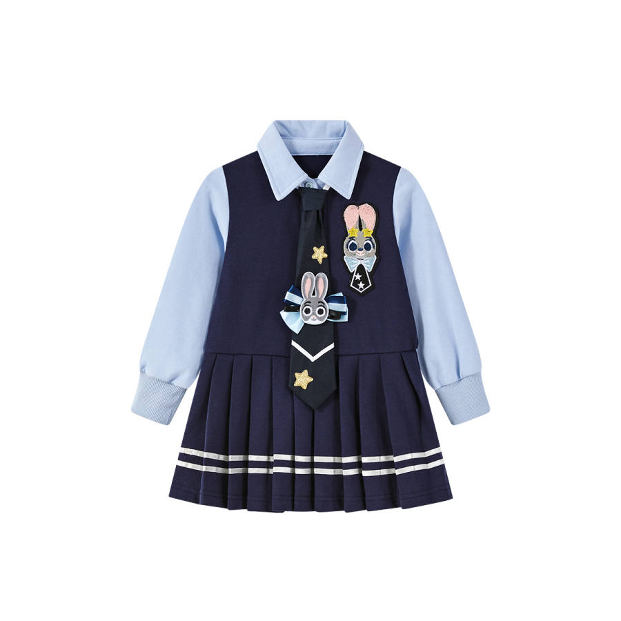 Disney Kids Dresses Lapel Moderate Mid Length