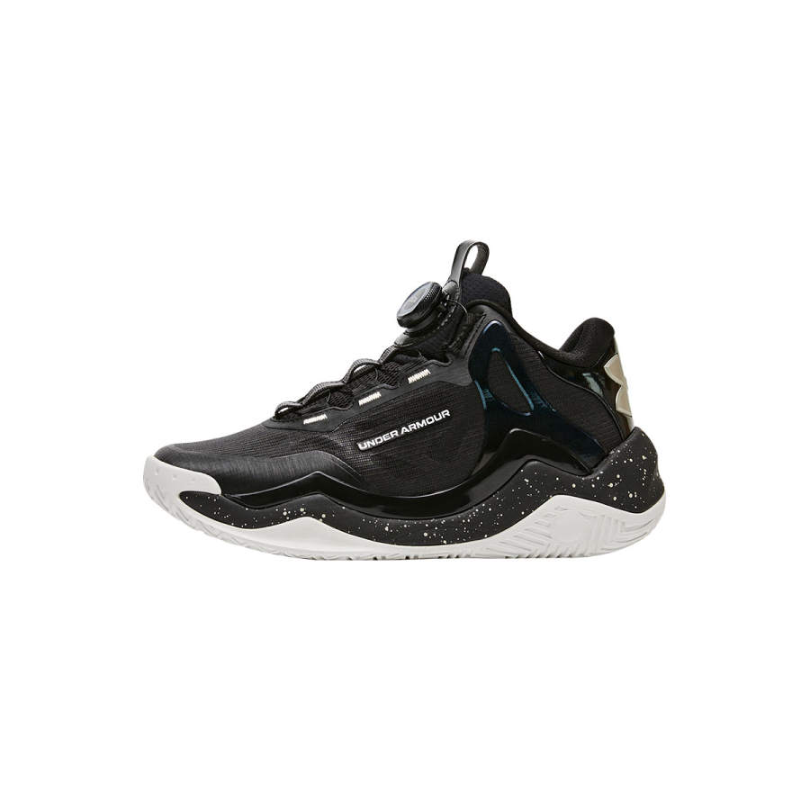 Under Armour Basketball Collection Fabric Cushioning Abrasion Resistant Rebound Mid top Basketball Shoes Kids'
