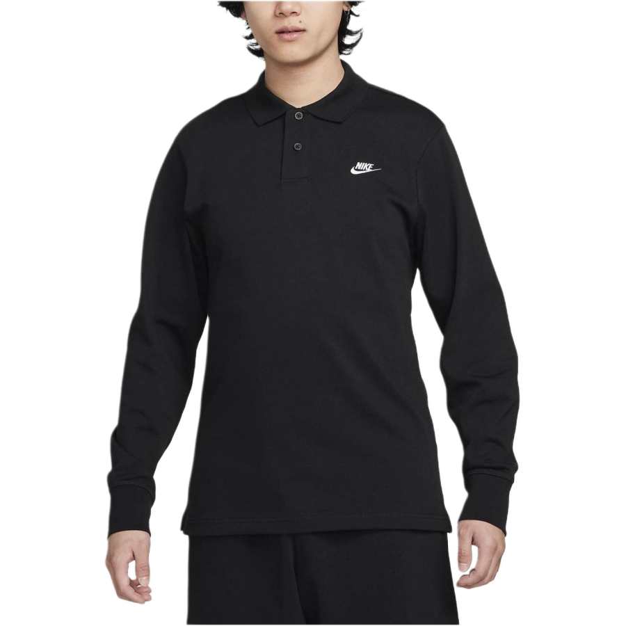 Nike Nike Polo Shirts Men's Black Polo Collar Moderate Straight Fit