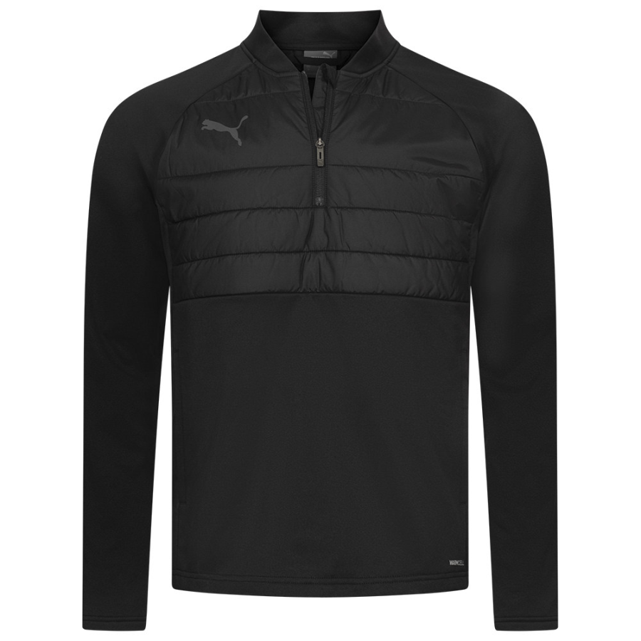 PUMA WARMCELL Sports Casual Style Half Zip Thickened And Fleece Lined Windproof Thermal Long Sleeved Soccer Jersey