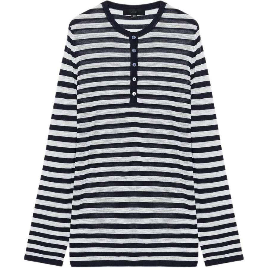 ZARA Knitwear Women's Sea Blue/White Moderate