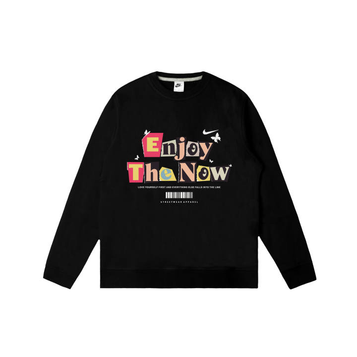Nike Nike Club Sweatshirts Men's Black Crew Neck Moderate Regular