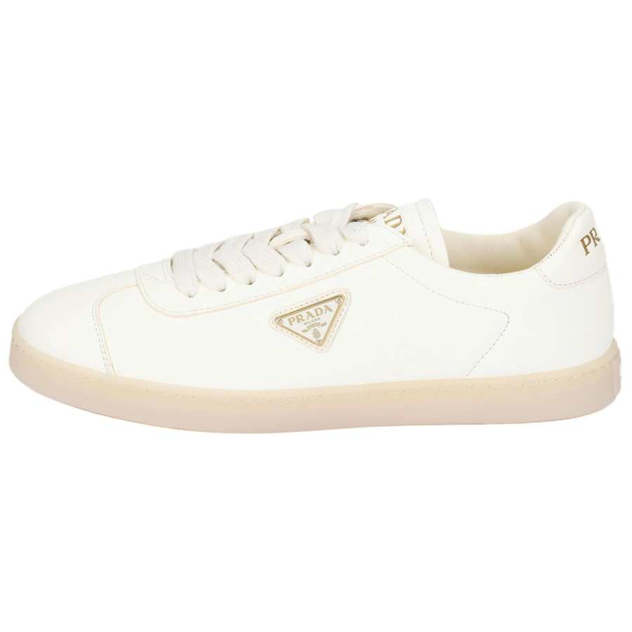 PRADA PRADA Triangle-logo Leather Sneakers