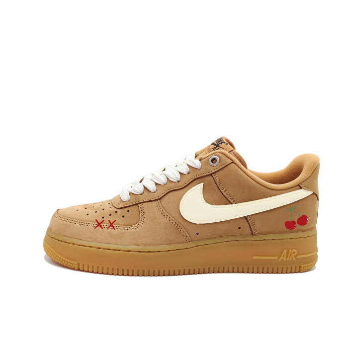 Nike Nike Air Force 1 Cherry MH In Accordance With The Heartbeat Suede Height Increasing Abrasion Resistant Low top