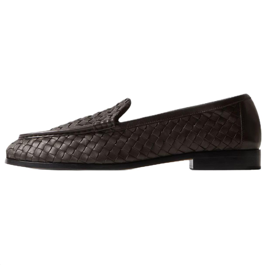 Bottega Veneta Silenzio Sheepskin Casual Leather Shoes Men's Italian Brown