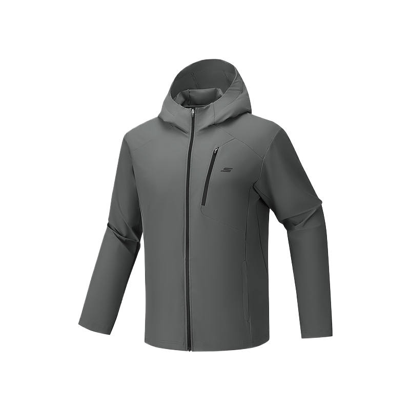 Skechers Jackets Men's Smoky Gray 013P Hooded Moderate Other