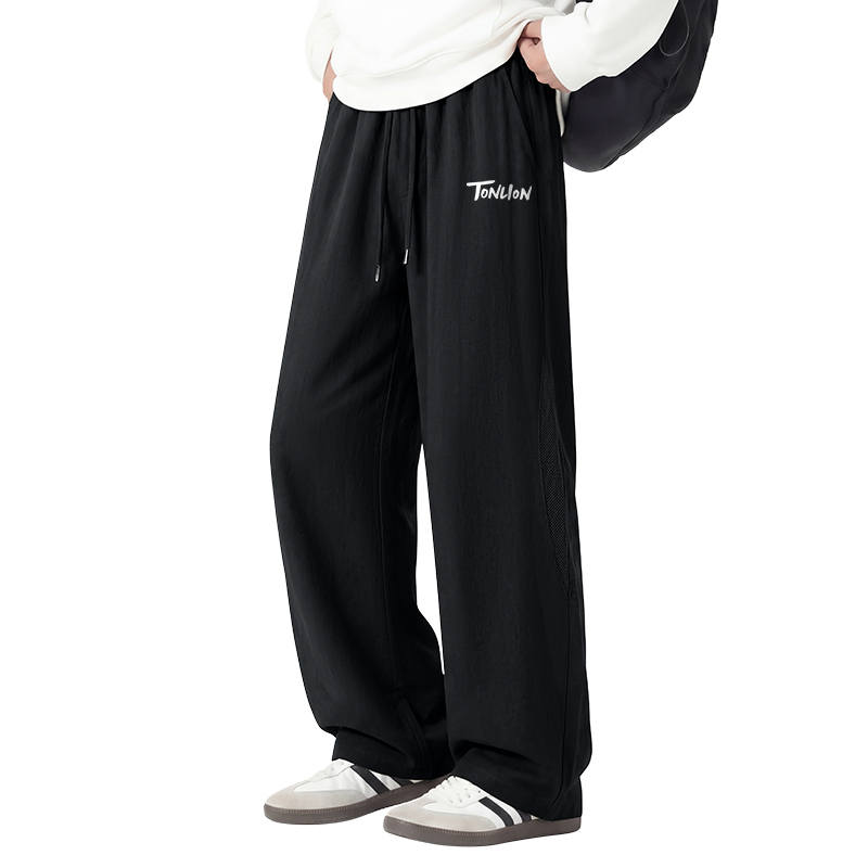 Tonlion Casual Pants Unisex Moderate Straight Fit Pants