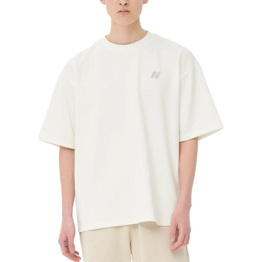 New Balance New Balance T Shirts Unisex White Crew Neck Moderate Straight Fit