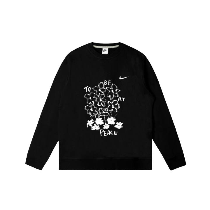 Nike Nike Club Sweatshirts Men's Black Crew Neck Moderate Regular