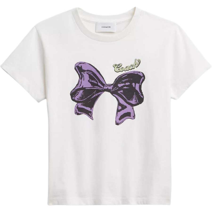 COACH COACH T Shirts Men's White Crew Neck Moderate