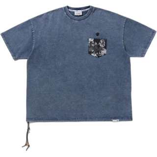 BAPE BLACK SS26 T Shirts Men's Marine Blue Crew Neck Moderate Straight Fit