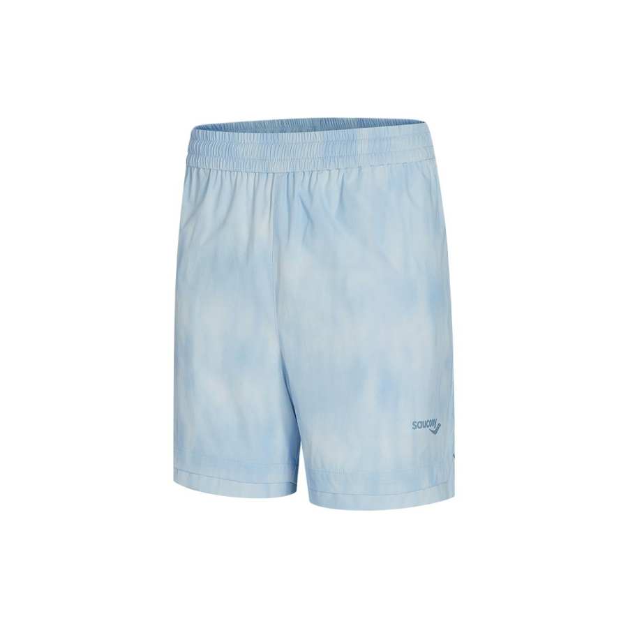 Saucony Casual Shorts Women's Blue White Tie Dye Tone Moderate