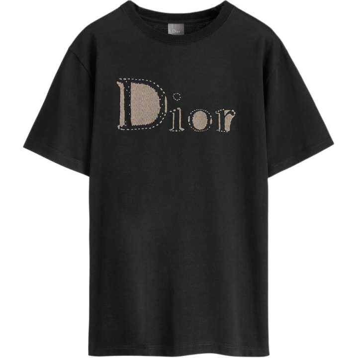 DIOR DIOR T Shirts Men's Black Crew Neck Moderate