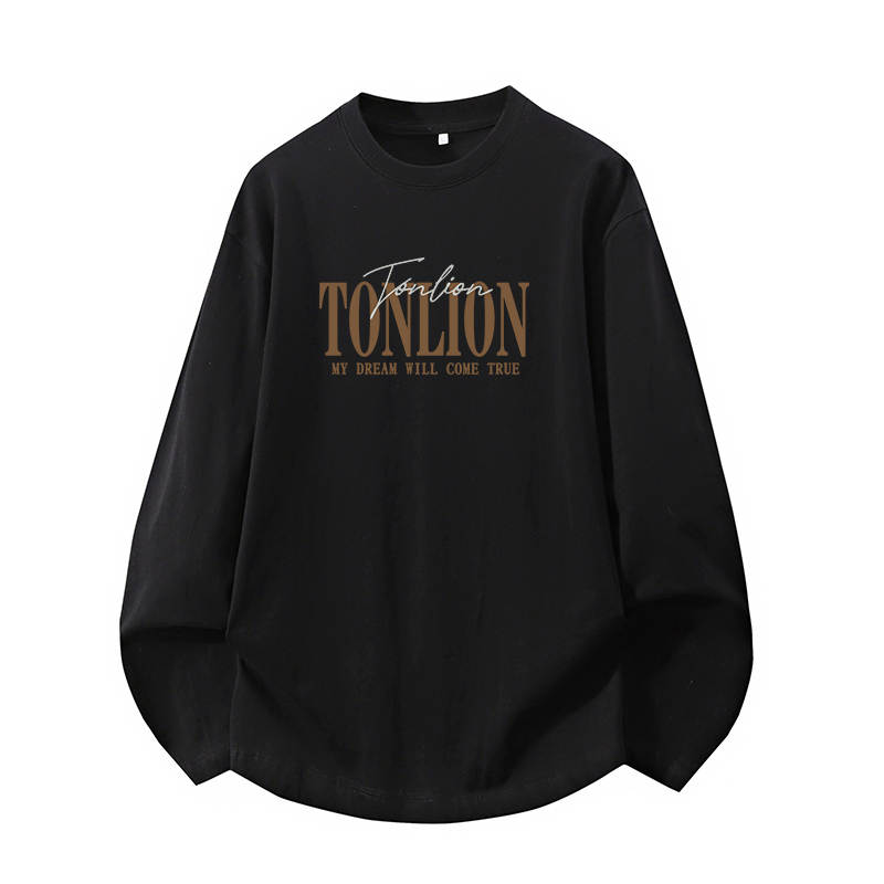 Tonlion T Shirts Unisex Crew Neck Moderate Straight Fit