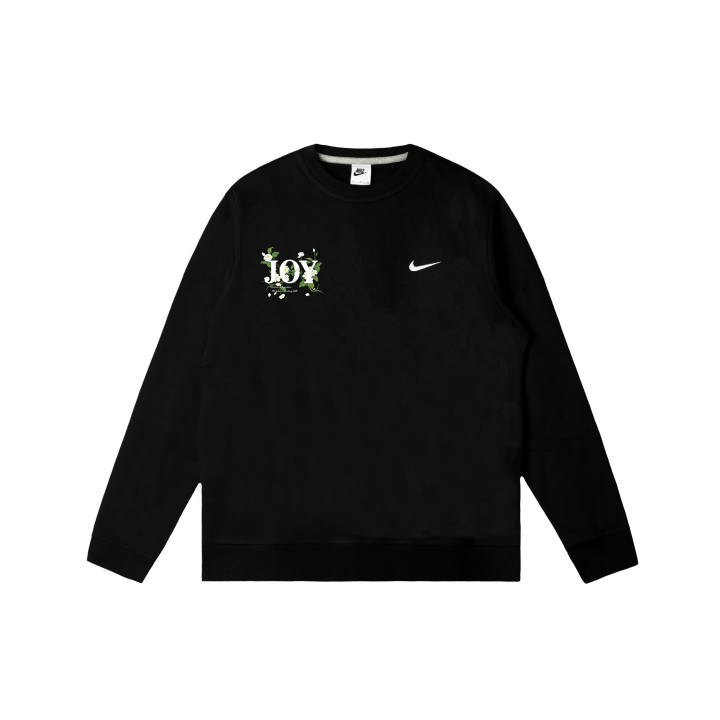 Nike Nike Club Sweatshirts Men's Black Crew Neck Moderate Regular