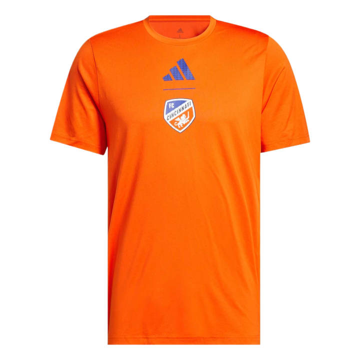 Adidas Adidas T Shirts Men's Preppy Orange Crew Neck