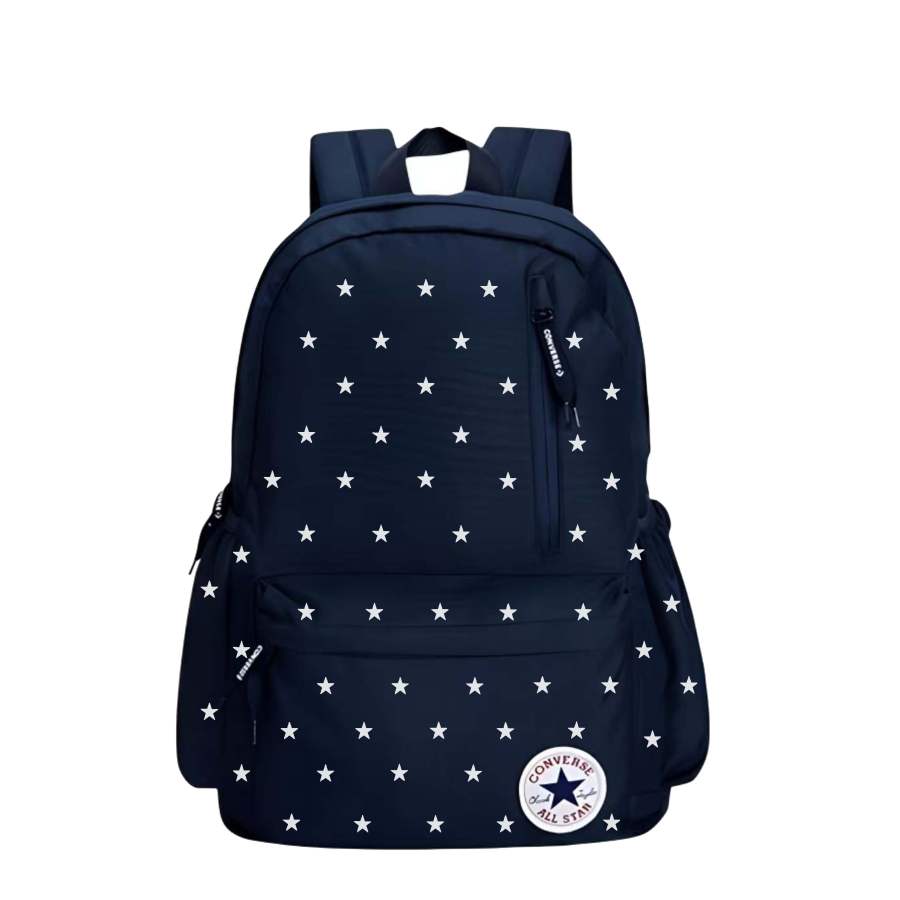 Converse Converse Polyester Versatile Fashion Trend Backpack Medium Unisex Navy Blue