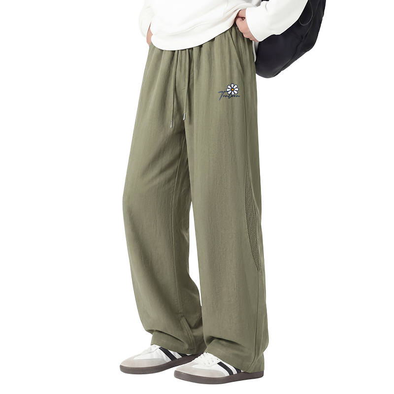 Tonlion Casual Pants Unisex Moderate Straight Fit Pants