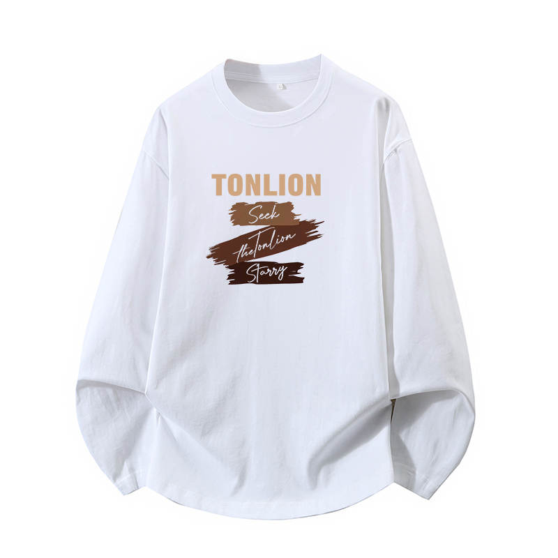 Tonlion T Shirts Unisex Crew Neck Moderate Straight Fit