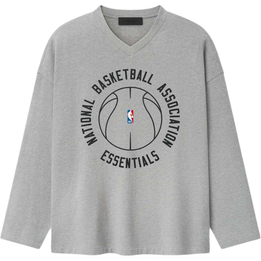 Fear Of God Essentials NBA SS26 Barkley Hendricks Long Sleeve V Neck Tee T Shirt Unisex
