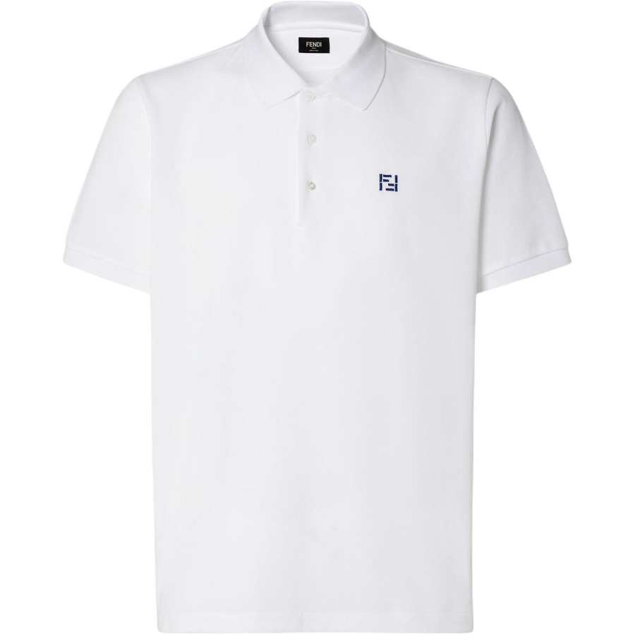 Fendi Logo Embroidered Short-Sleeve Polo Shirt