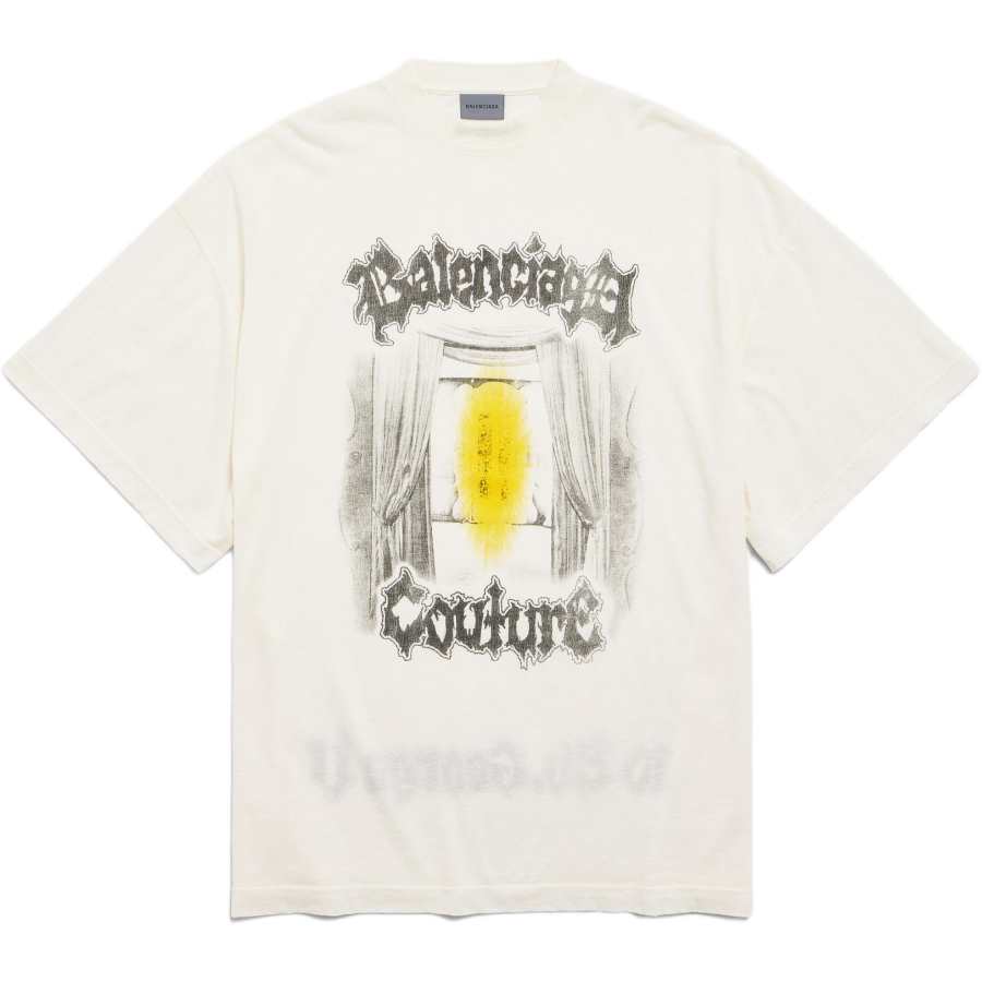 Balenciaga SS26 Drop Shoulder Sleeve T Shirt Women's Loose Fit
