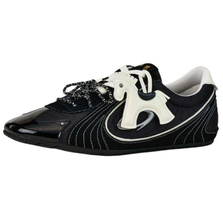 OLD ORDER Brunch Breathable Low top German Army Trainers Women's Black