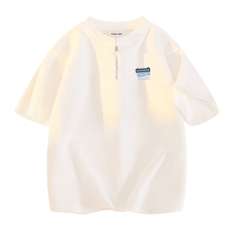 Tonlion T Shirts Unisex Crew Neck Moderate Straight Fit