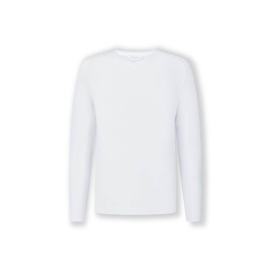 FILA T Shirts Men's Jade White Crew Neck Moderate Straight Fit