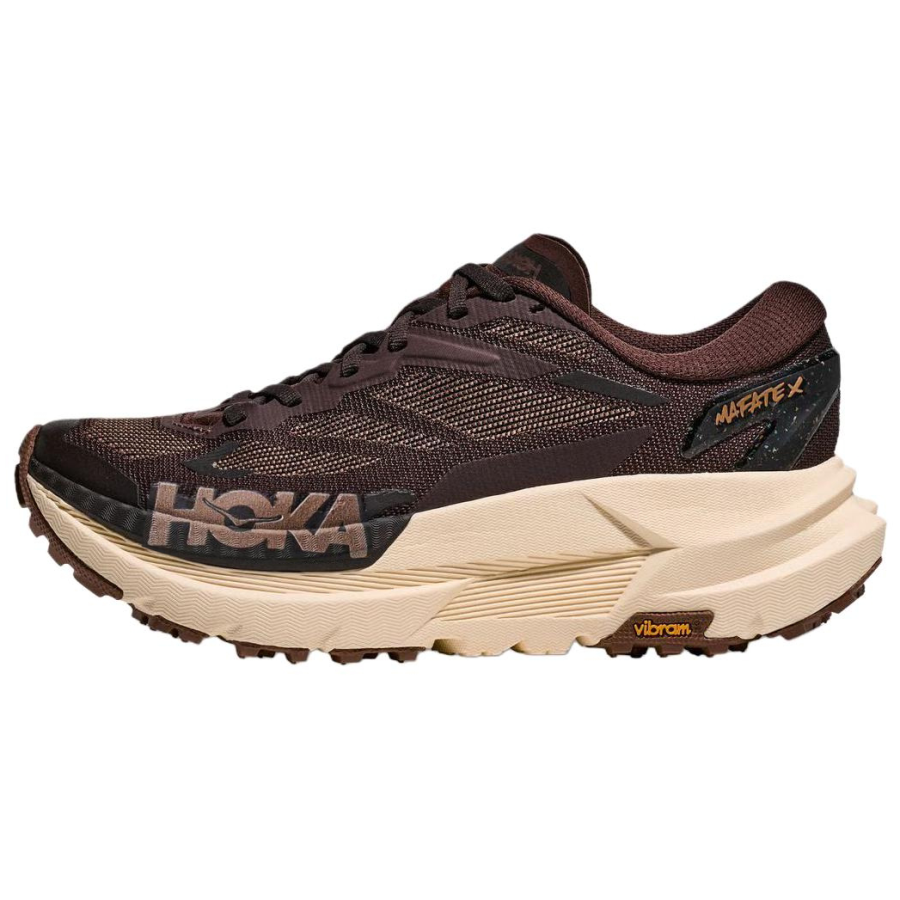HOKA ONE ONE Mafate X Trail Running Shoes Unisex Brown Beige